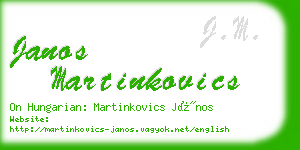 janos martinkovics business card